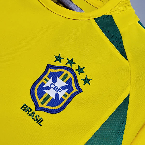 2002 Brazil Home Jersey Retro